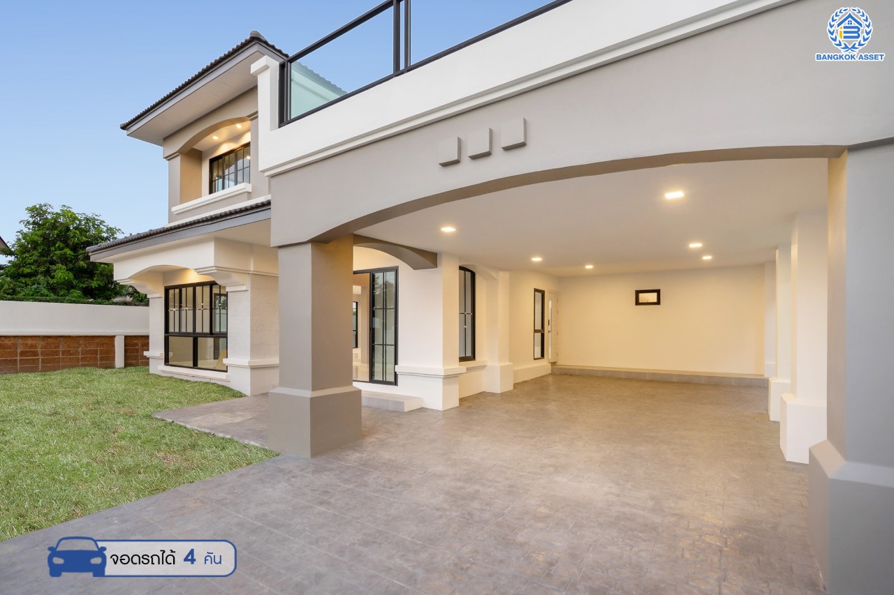 คฤหาสน์ตกแต่งใหม่ คุณภาพ LH ม.ชลลดา บางบัวทอง แปลงมุม เนื้อที่ 121 ตร.ว. ตกแต่งหรูหรา ตอบโจทย์ครอบครัวใหญ่ ด้วยฟังก์ชัน 4 ห้องนอน 6 ห้องน้ำ 1 ห้องอเนกประสงค์ 1 ห้องแม่บ้าน จอดรถได้ถึง 4 คัน มีสนามหญ้าด้านข้างกว้างขวาง พร้อม Facilities ครบ! บนทำเลคุณภาพ เชื่อมต่อได้หลายเส้นทาง ใกล้เซ็นทรัลเวสต์เกต และรถไฟฟ้า "สถานีบางพลู"